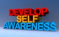 develop self awareness on blue Royalty Free Stock Photo