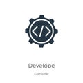 Develope icon vector. Trendy flat develope icon from computer collection isolated on white background. Vector illustration can be