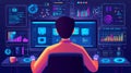 Developer coding software engineering data analysis dashboard programming interface technology Royalty Free Stock Photo