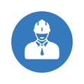 Developer, engineer icon / blue color