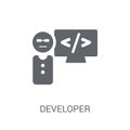 Developer icon. Trendy Developer logo concept on white background from Programming collection