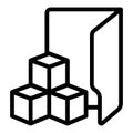 Developer program folder line icon, neural network concept. Vector graphics. Database storage, data training sign on Royalty Free Stock Photo