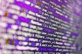 Developer software programming code. Programming code abstract background screen of software. Javascript functions, variables, Royalty Free Stock Photo