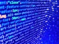 Developer software programming code. Screenshot with random parts of program code. Close up of random computer code comprised of Royalty Free Stock Photo
