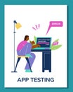 Developer testing app at notebook and got error as result.