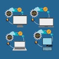 Developer web responsive design Royalty Free Stock Photo