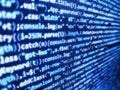 Developer working on program codes in office. Programming code. Abstract information technology modern background. Modern Royalty Free Stock Photo