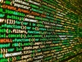 Developer working on software codes in office. Programming code abstract technology background of software developer and Computer