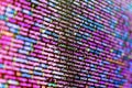 Developer working on source codes on computer at office. Data encryption security code on a computer display, close up. Abstract Royalty Free Stock Photo