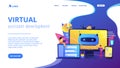 Chatbot development platformconcept landing page. Royalty Free Stock Photo