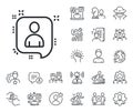 Developers chat line icon. Business management sign. Specialist, doctor and job competition. Vector