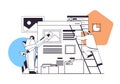developers couple creating website ui interface web application development program software optimization Royalty Free Stock Photo