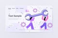 developers team carrying wrench programmers creating website ui web development program software optimization Royalty Free Stock Photo