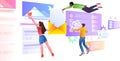 developers team creating website ui web application development program software optimization concept