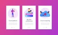 Big data architecture app interface template. Royalty Free Stock Photo