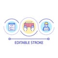 Developing and building software loop concept icon Royalty Free Stock Photo