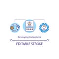 Developing competence concept icon