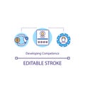 Developing competence concept icon Royalty Free Stock Photo