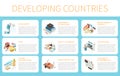 Developing Countries Infographics Layout Royalty Free Stock Photo