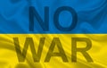 Developing crumpled flag of the independent country of Ukraine, no war