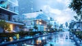 Developing futuristic building architecture systems utilizing artificial intelligence and IoT for constructing AI Royalty Free Stock Photo