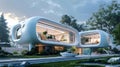 Developing futuristic building architecture systems utilizing artificial intelligence and IoT for constructing AI Royalty Free Stock Photo
