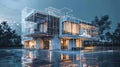 Developing futuristic building architecture systems utilizing artificial intelligence and IoT for constructing AI Royalty Free Stock Photo