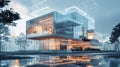 Developing futuristic building architecture systems utilizing artificial intelligence and IoT for constructing AI Royalty Free Stock Photo