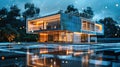 Developing futuristic building architecture systems utilizing artificial intelligence and IoT for constructing AI Royalty Free Stock Photo