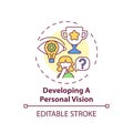 Developing a personal vision concept icon