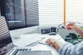 Developing programmer Development Website design and coding technologies working at home Royalty Free Stock Photo