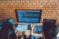 Developing programmer Team Development Website design and coding technologies working in software company office Royalty Free Stock Photo