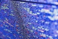 Developing programming binary code. Computer science lesson. Laptop screen show abstract computer programming code script. Simple Royalty Free Stock Photo