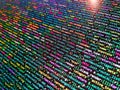 Developing programming and coding technologies. Css3 code on a colorful background. Shallow depth of field, selective focus effect Royalty Free Stock Photo