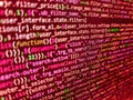 Developing programming and coding technologies. Programmer developer screen. Developer working on websites codes in office. Royalty Free Stock Photo