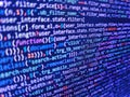 Developing programming and coding technologies. Programmer developer screen. Developer working on websites codes in office. Royalty Free Stock Photo