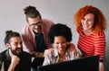 Developing programming and coding technologies. Programmer working in a software develop company Royalty Free Stock Photo