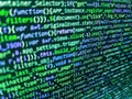 Developing programming and coding technologies. SEO concepts for better SERP. Big data storage and cloud computing representation Royalty Free Stock Photo