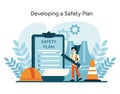 Developing a Safety Plan vector Royalty Free Stock Photo