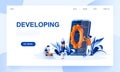 Developing vector landing page template Royalty Free Stock Photo