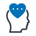 Development brain emotional Vector Icon which can easily modify