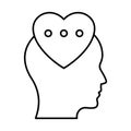 Development brain emotional Vector Icon which can easily modify