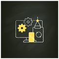 Development chalk icon Royalty Free Stock Photo