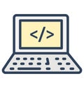 Development code, div Isolated Vector Icon That can be very easily edit or modified.