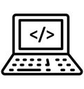 Development code, div Isolated Vector Icon That can be very easily edit or modified. Royalty Free Stock Photo