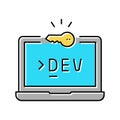 development computer software color icon vector illustration Royalty Free Stock Photo