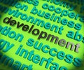 Development concept icon means programming design or product invention - 3d illustration