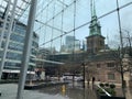 Tower Place West, 5 Great Tower St, London with its glass atrium made by Foster and Partners Architects