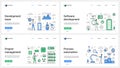 Development of digital projects and software, process automation set and tiny people