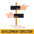 Development direction image Royalty Free Stock Photo